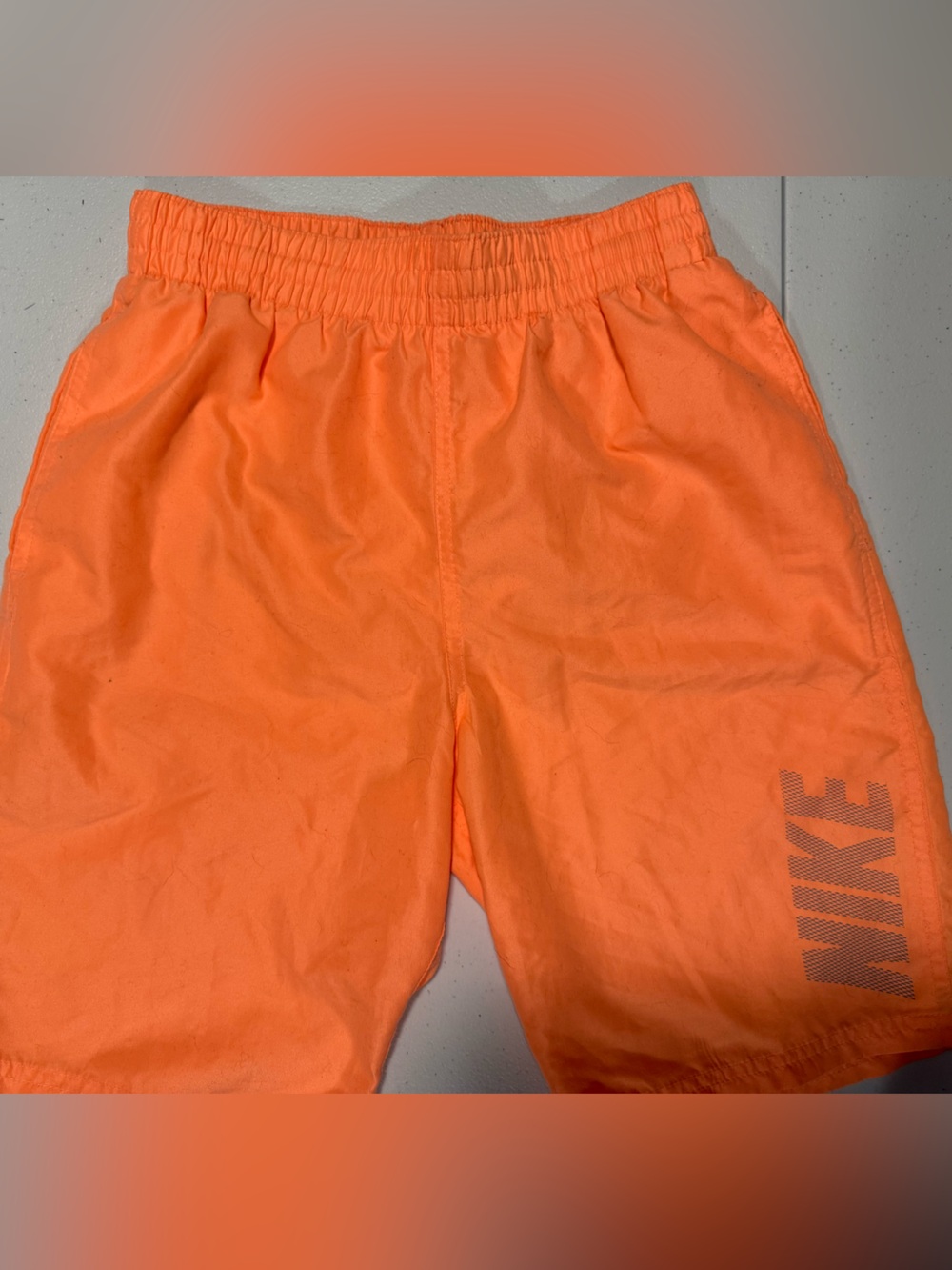 Nike Orange Swimming Shorts with Logo